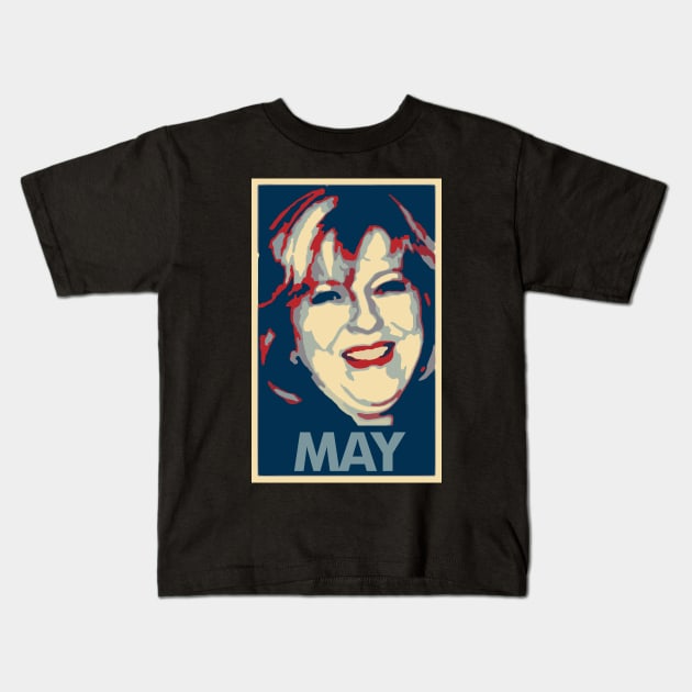 Theresa May Political Parody Kids T-Shirt by ThreadChef